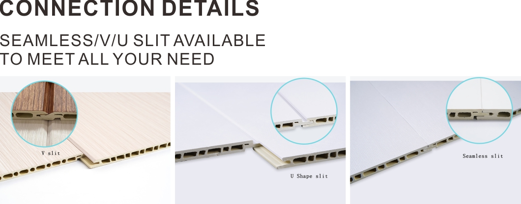 WPC Bamboo Wood Wall Panels Veneer Light Weight 400/600mm