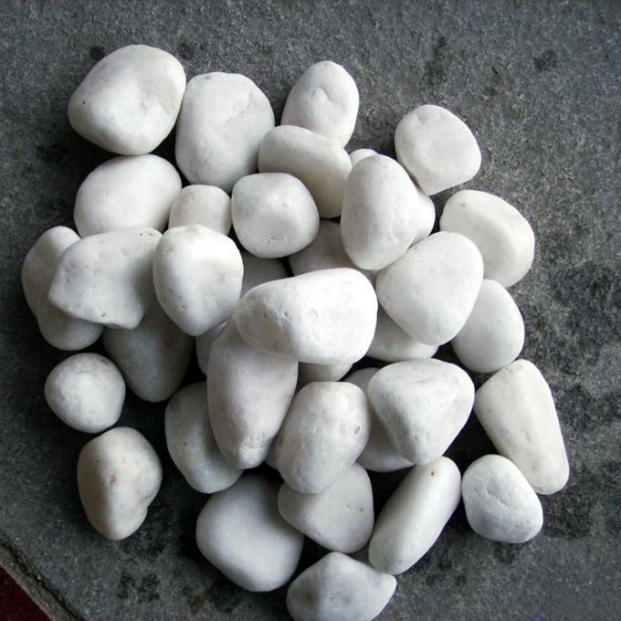 Decorative Tumbled Stones Snow White Wholesale Pebbles Paving Stones