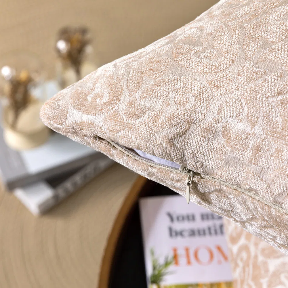 Decorative Square Throw Pillow Covers 18*18 Inch Set of 2, Super Soft Chenille Pillowcase for Living Room Bedroom, Chenille Pillowcase for Bedroom