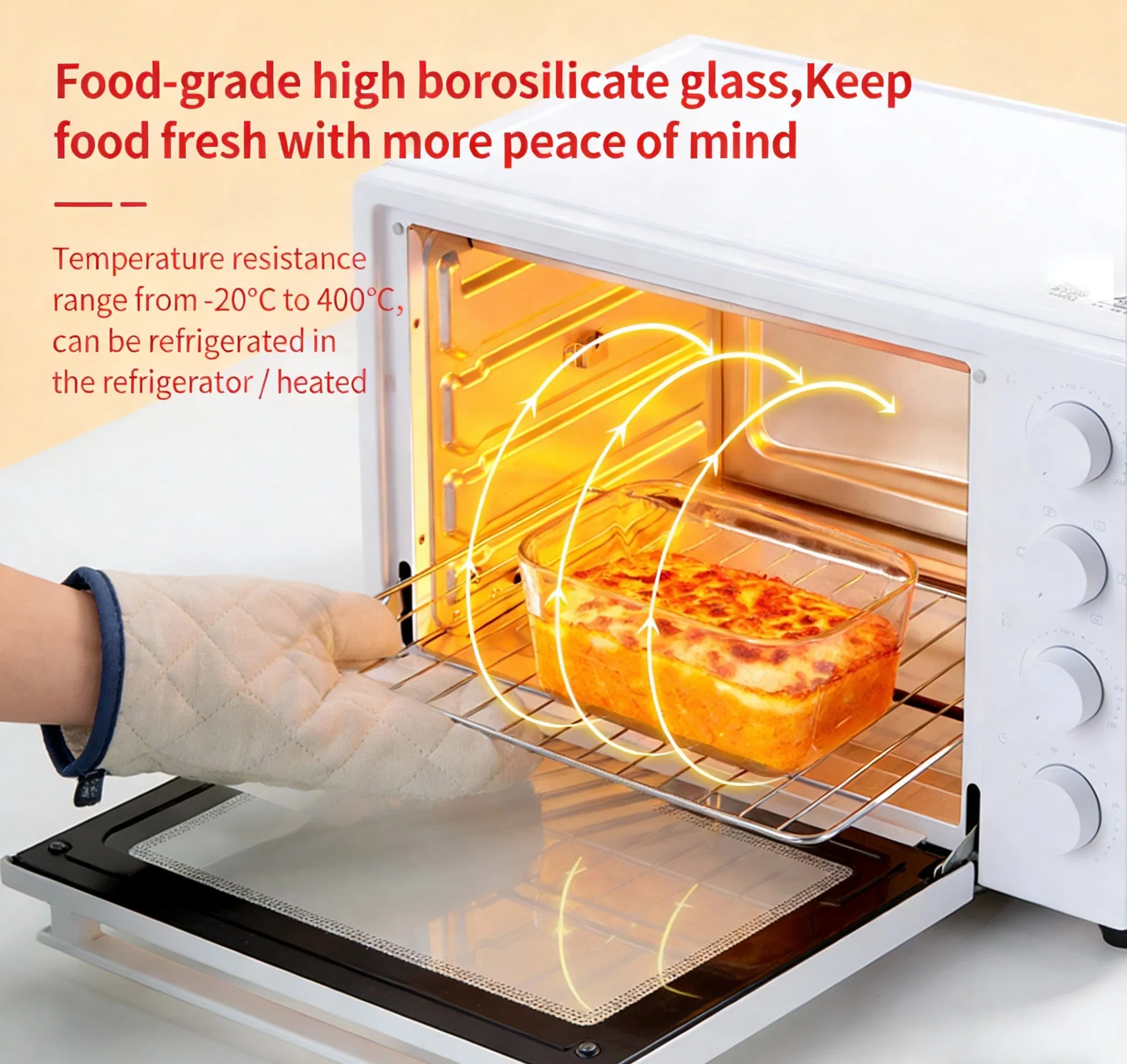 Bestfull Hot Selling Meal Prep Container with Lock Lid Glass Food Storage