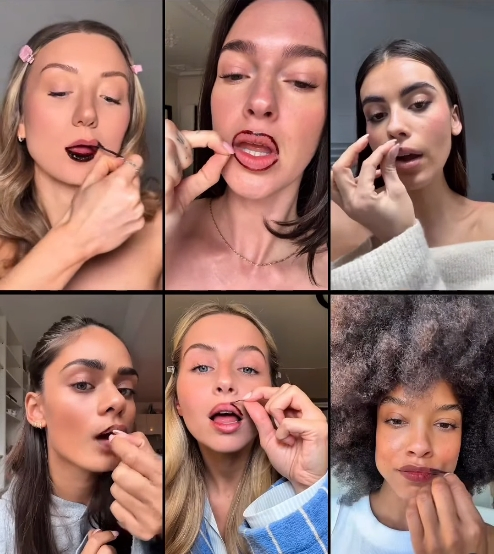 Водостойкий татуаж для губ с эффектом помады