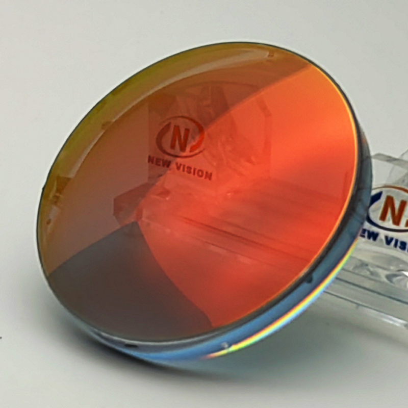 Semi Finished 1.591 Polycarbonate Photogrey Mirror Red Coating Base425 Optical Eyeglasses Lens