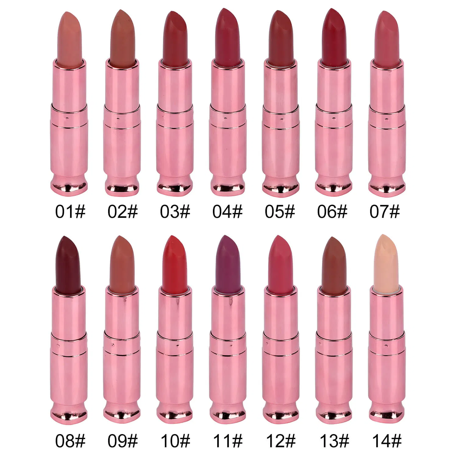 Wholesale Private Labels Vegan Rose Gold Nude Velvet Matte Lipstick