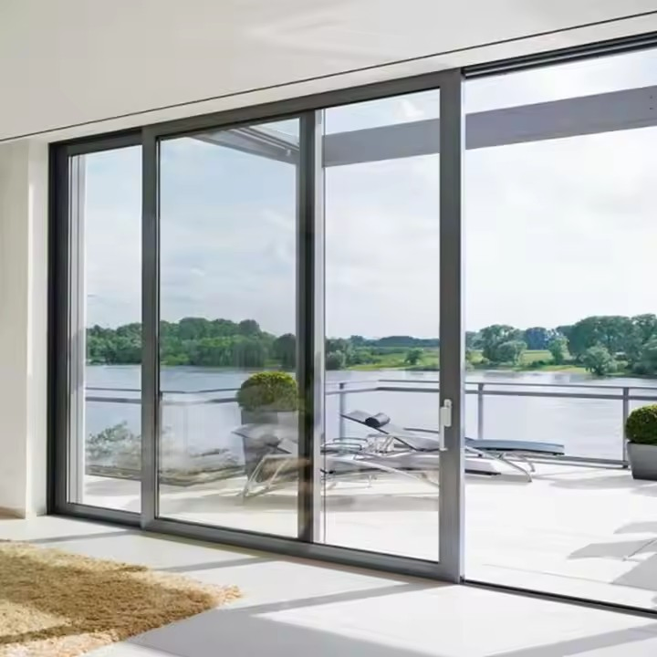 Double Glass Exterior Modern Doors Modern Design Aluminium Sliding Doors