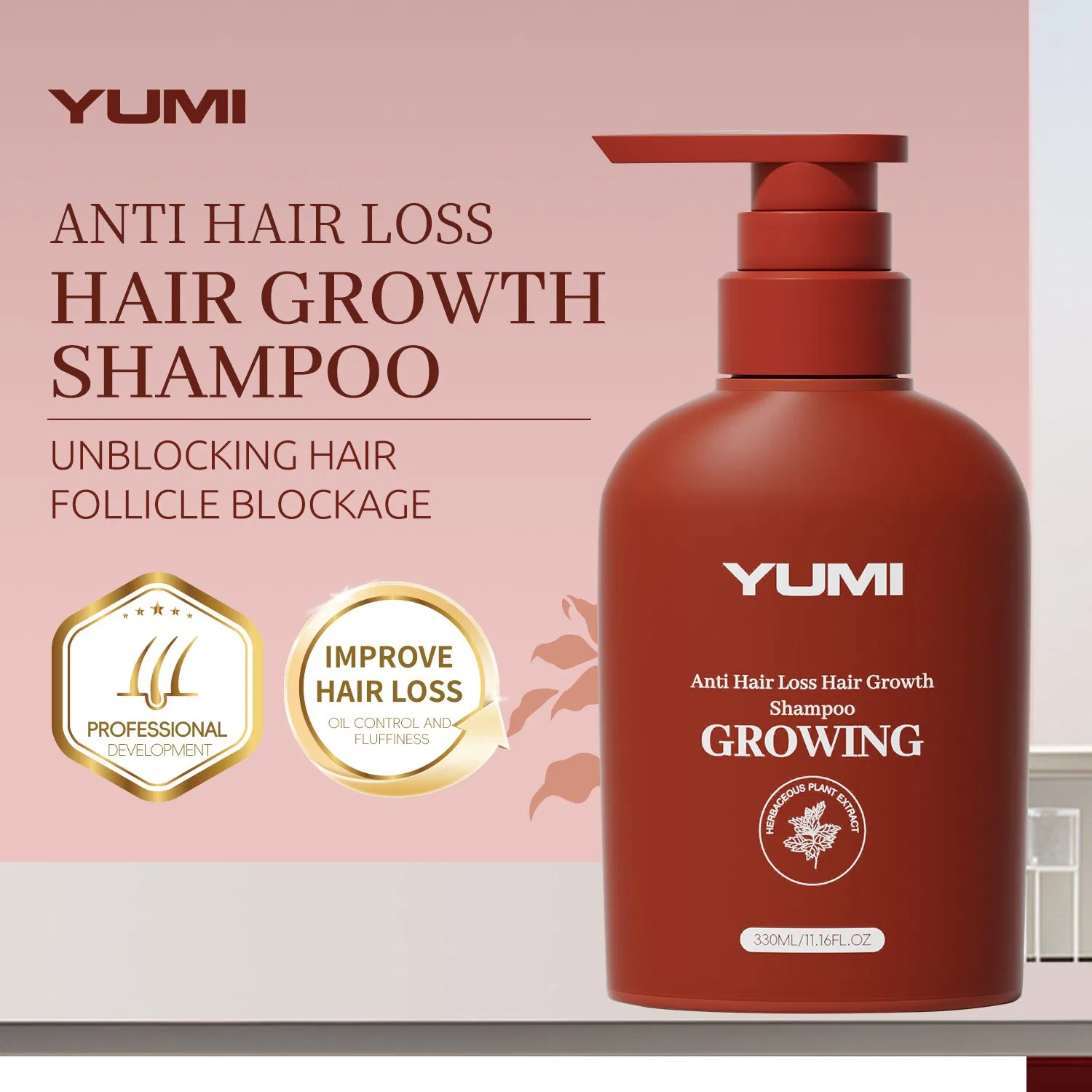 330ml Yumi Anti Hair Loss Strong and Resilient Hair Growth Shampoo