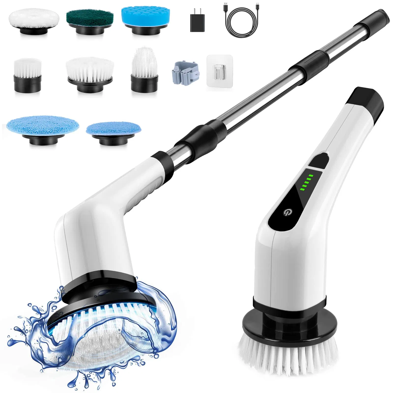 Electric Spin Scrubber Cordless Cleaning Brush Scrubber for Home