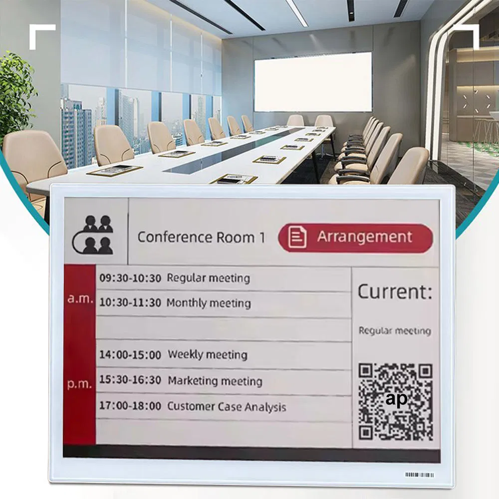 Custom 10.2 Inch E-Ink Smart Display for Door Sign & Nameplate, Hotel/Office Calendar Screen with Bluetooth/NFC Conference Room Crash Prevention System ODM