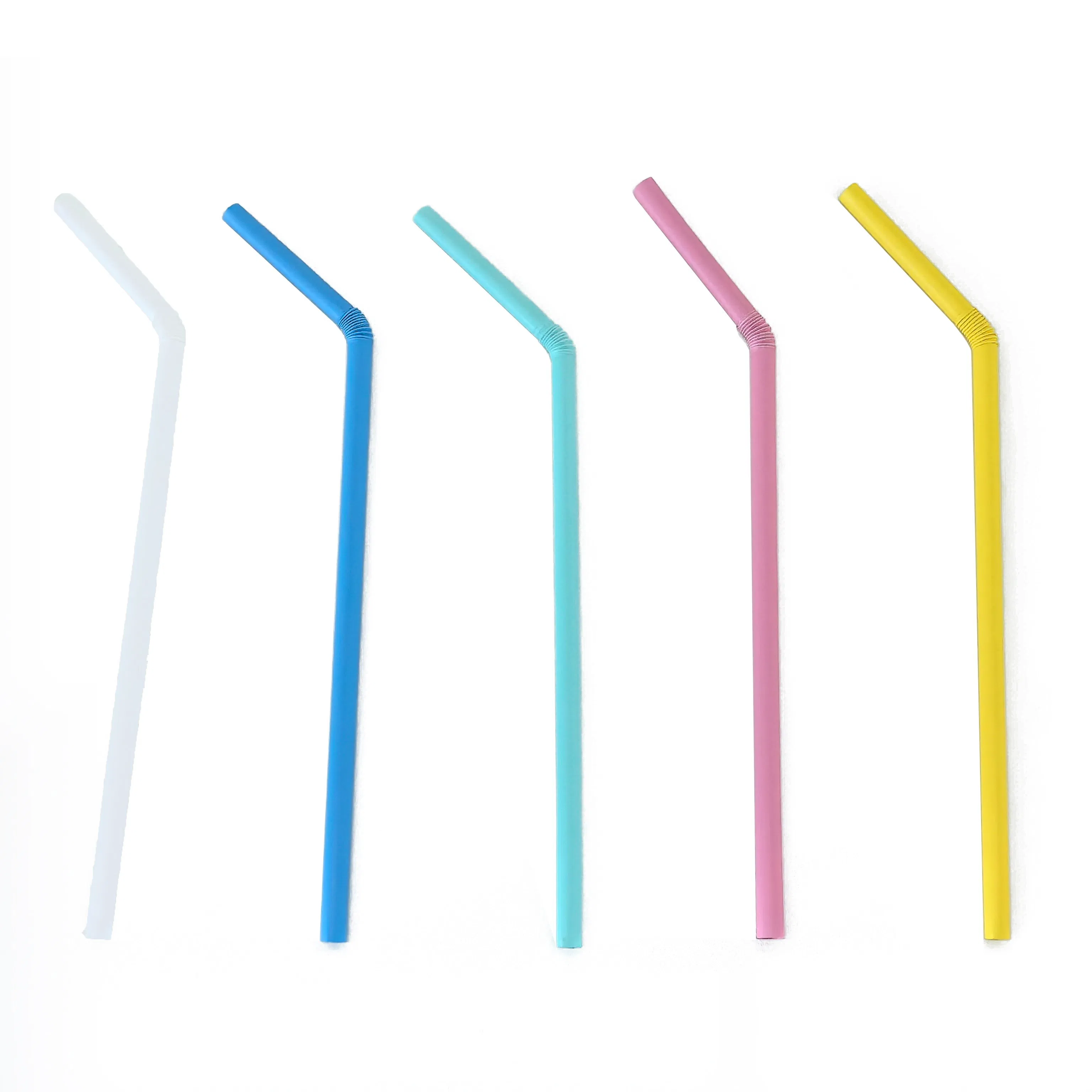 PLA 100% Biodegradable Bend Straws Non Plastic Drinking Straw