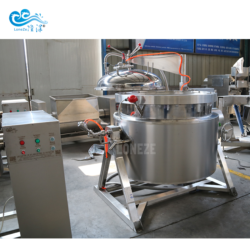 Big Stainless Steel Industrial Commercial Electric Steam Gas Jacket Bean Meat Cooking Kettle Pot Pressure Machine Automatic Kitchen Equipment Cooker