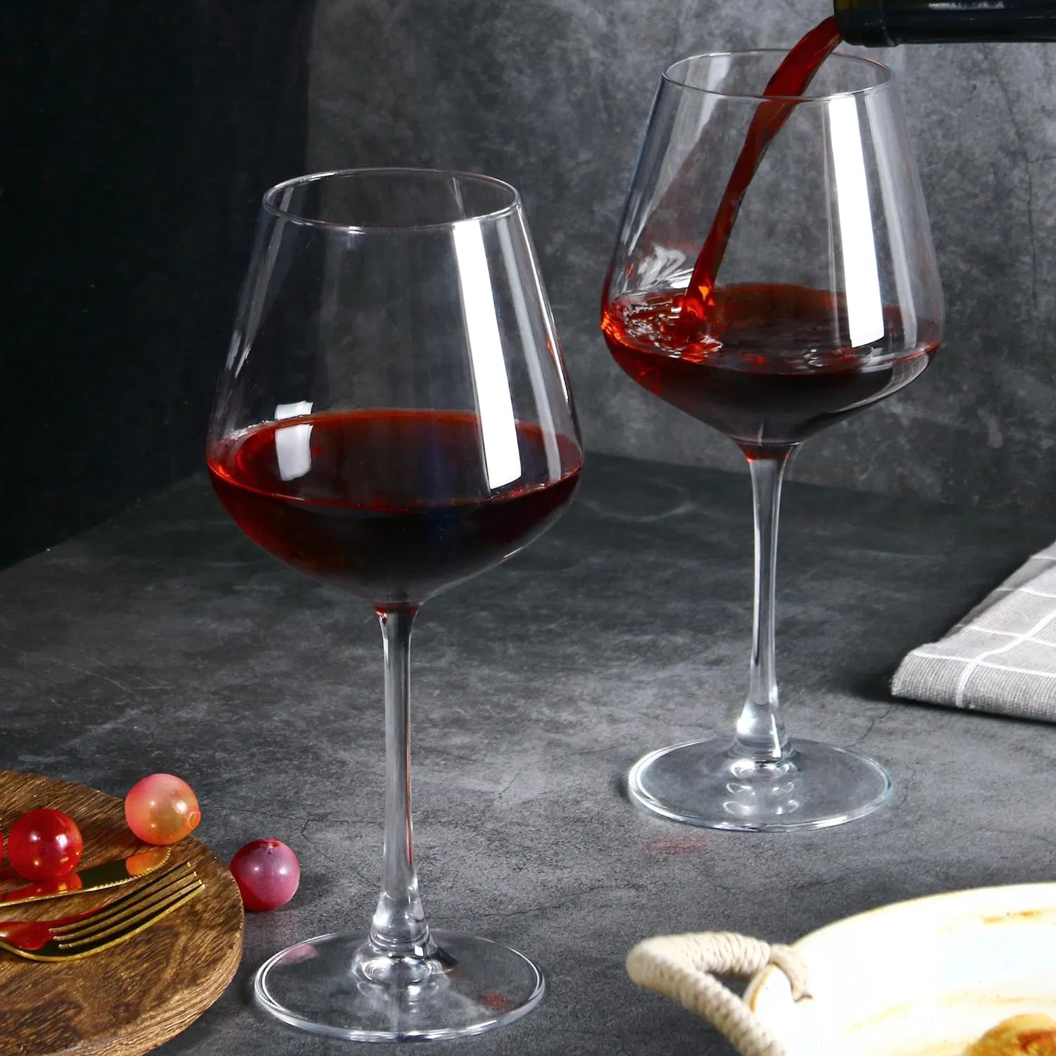 Factory Custom Luxury Clear Wedding Goblet Champagne Flutes Glasses Wine Glasses for Bota Box Malbec Mark West Pinot Noir