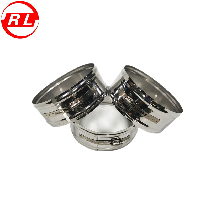 Широкий замковый хомут для дымохода из нержавеющей стали