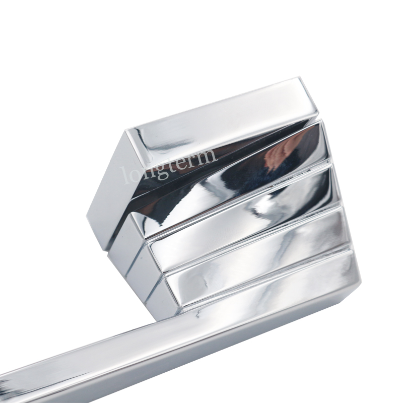 Zinc Alloy Chrome Internal Door Pull Handle Square Rosette Door Lever Handles