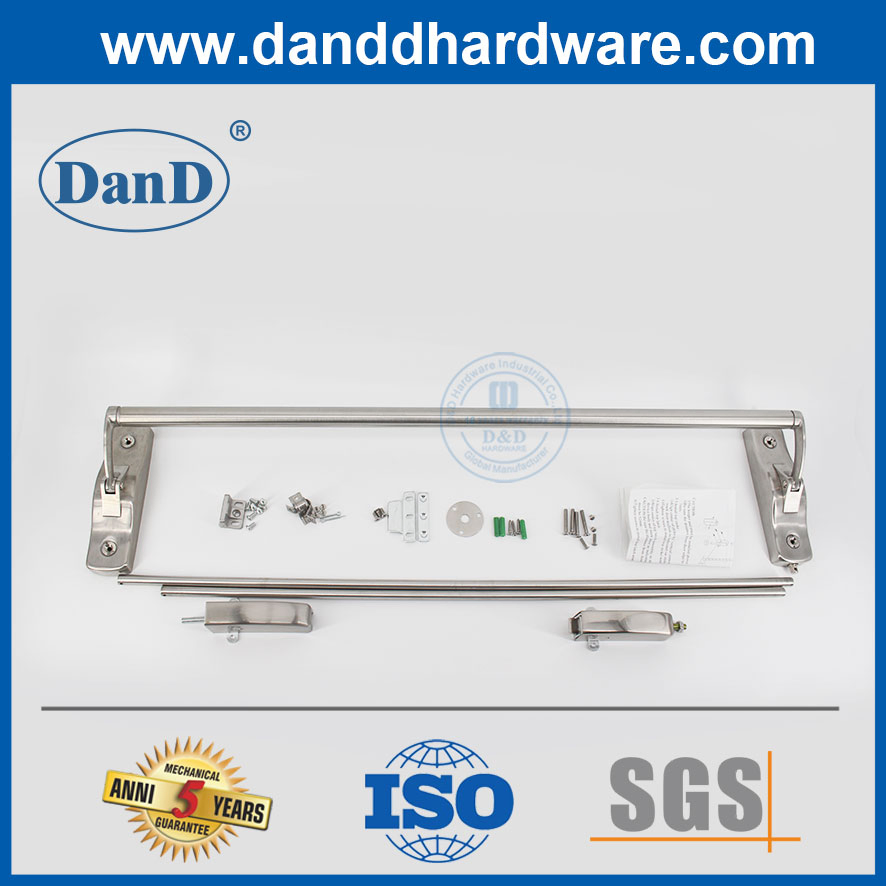 SS304 European Fire Escape Door Handle Cross Bar Length Panic Exit Lock