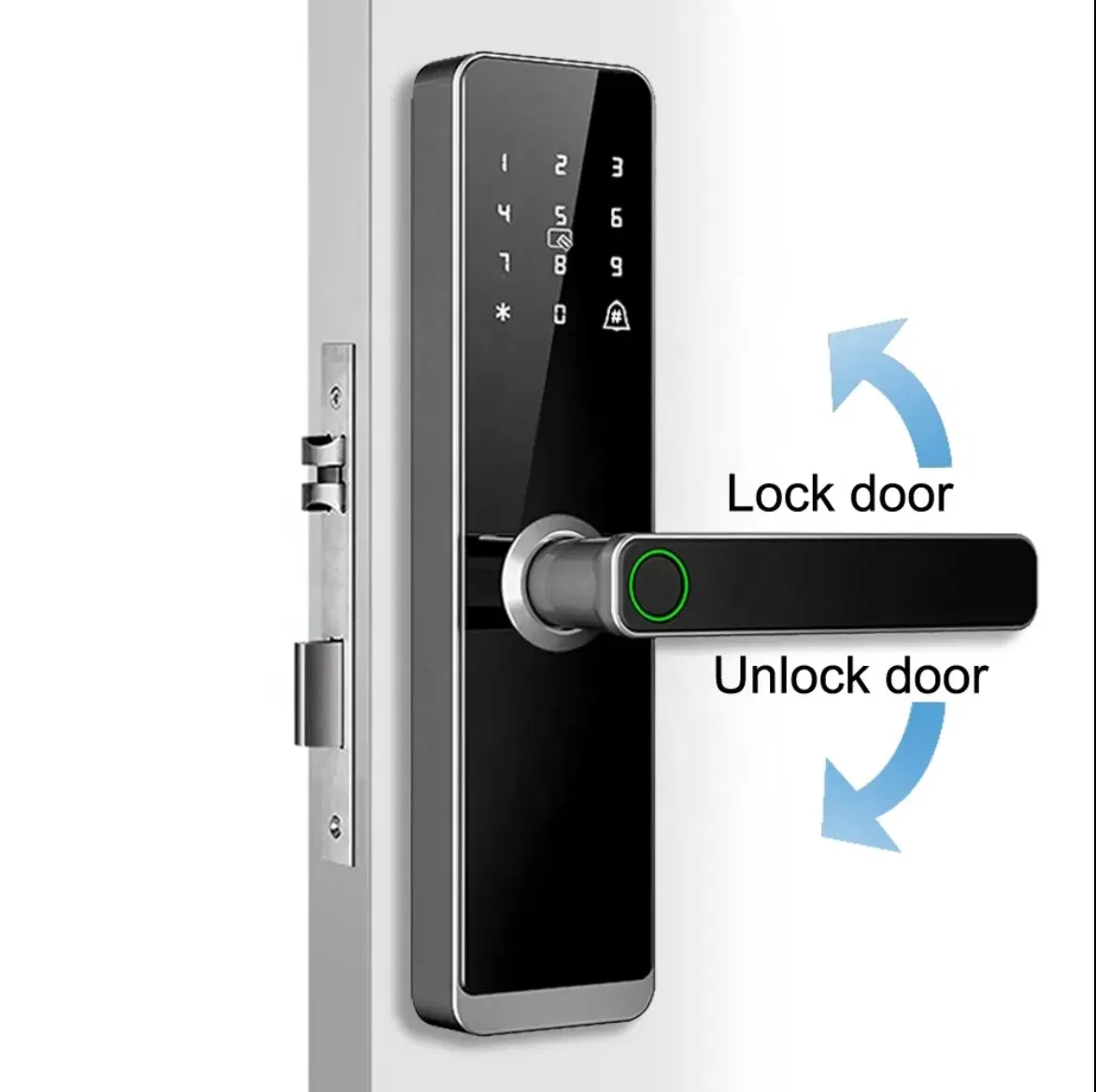 Interior Wooden Door Smart Digital Locks Fingerprint Code Key APP Mortise 5050