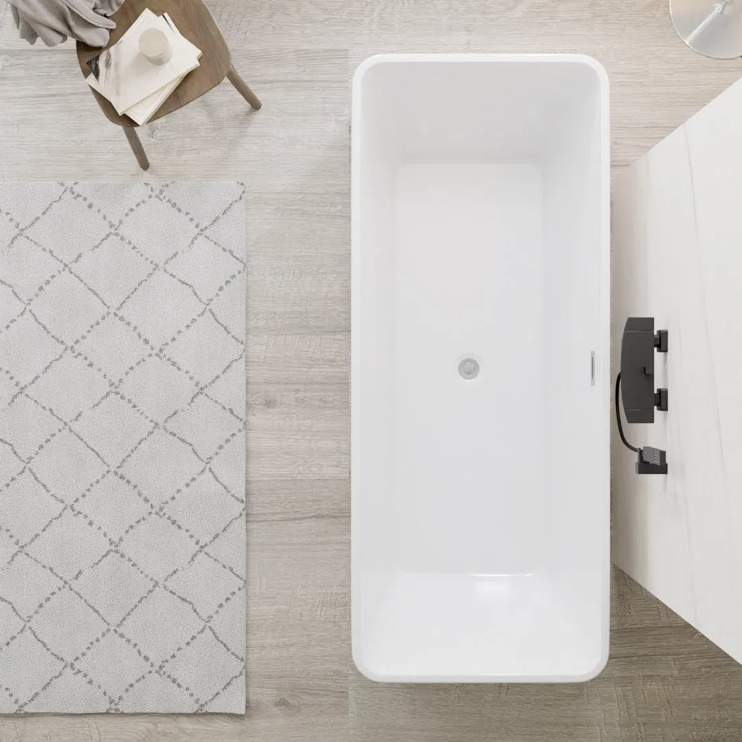 Минималистичная акриловая ванна белая