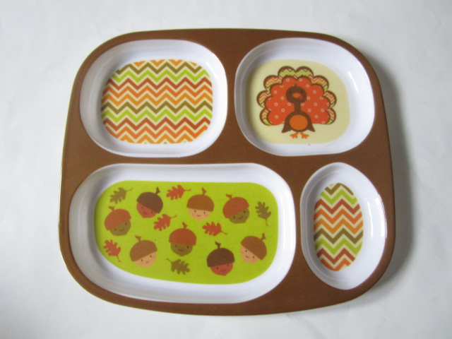 Melamine Kids Divided Plate with Hallowmas Design