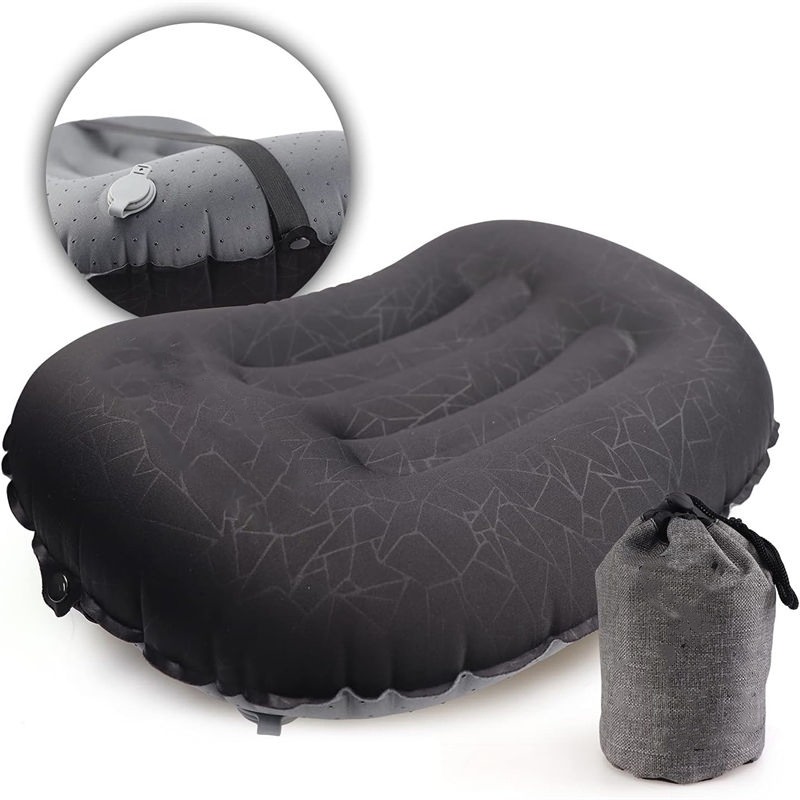 Waterproof Comfortable Portable Outdoor Emergency Inflatable Pillow Affordable Prices Ergonomic Solid Multifunctional Air Pillows Black Lightweight