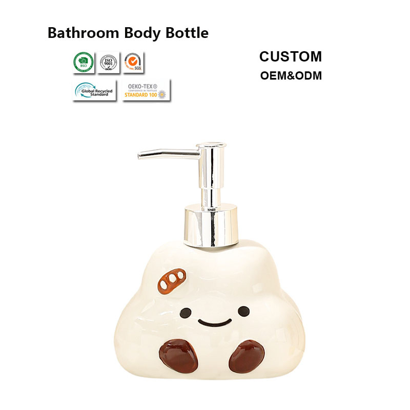 Simple Design Easy Clean Bathroom Ceramic Bottle for Daily Bathroom Toilet Use