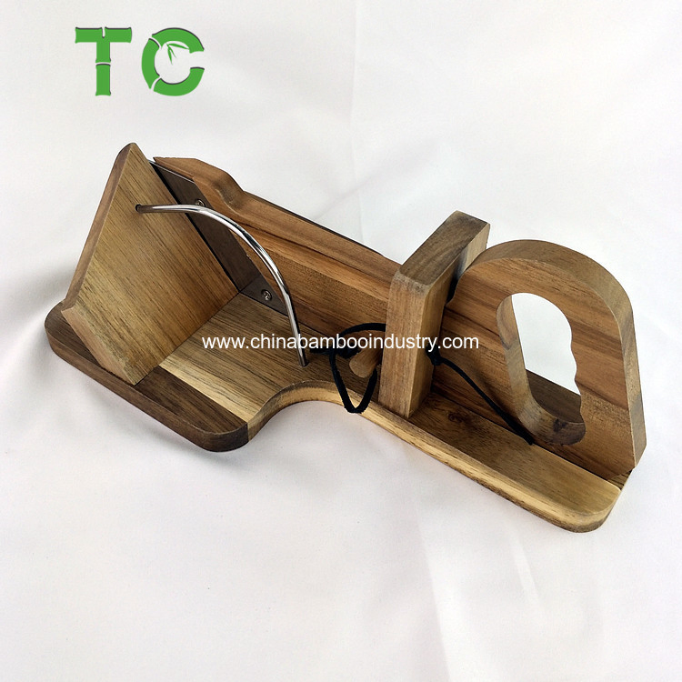 Acacia Wood Wooden Sausage Guillotine