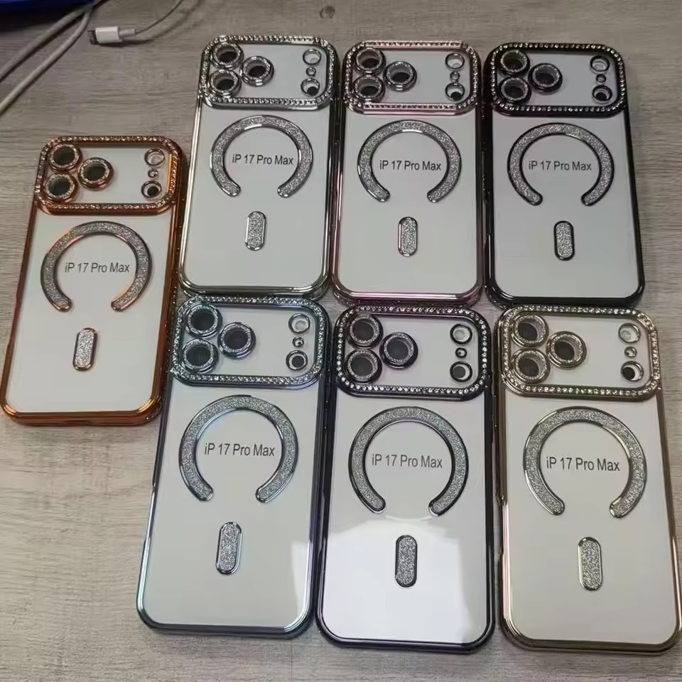 Чехол C-образный MagSafe с камнями для Samsung Galaxy
