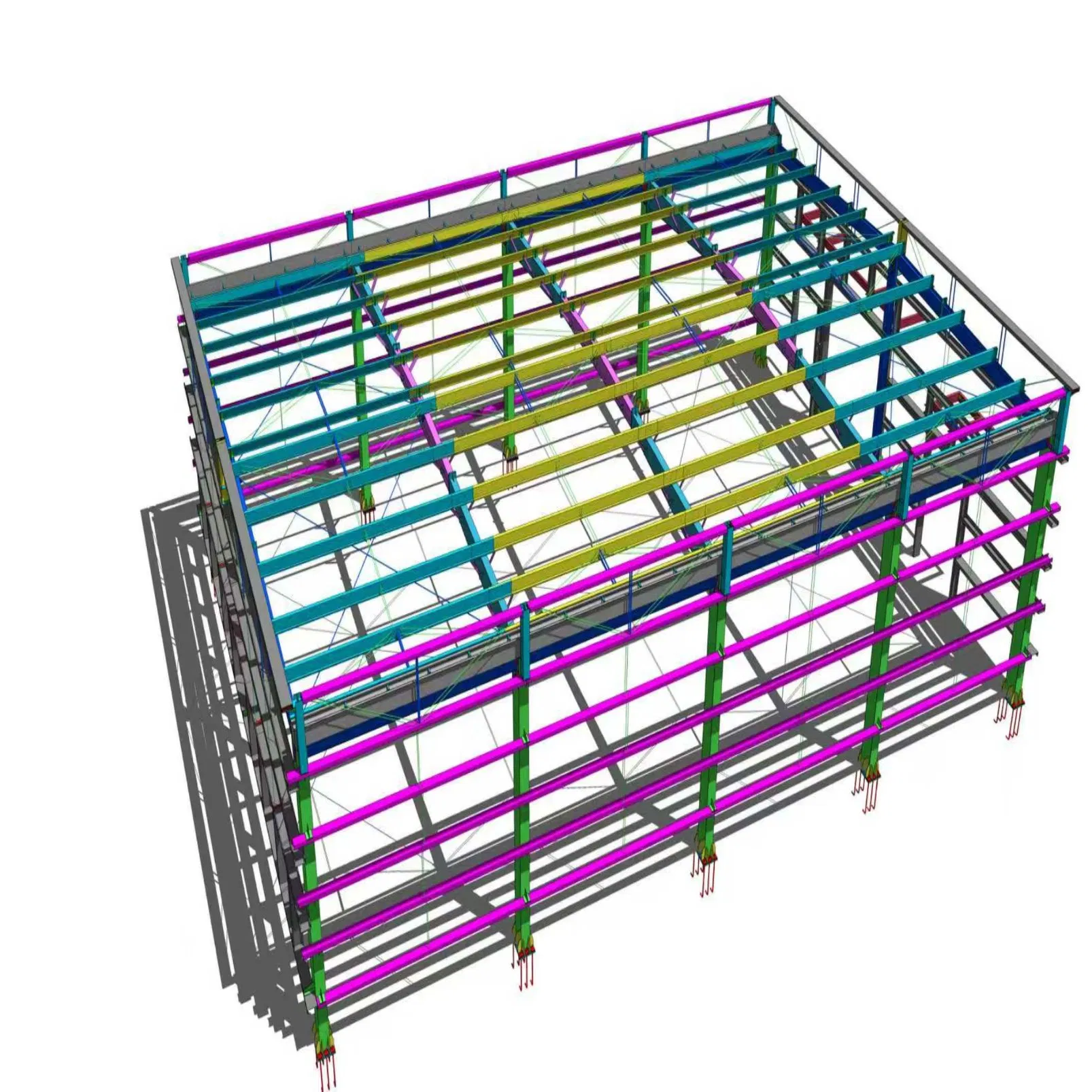 Reliable China Wholesale Customized ISO CE Steel Structure Building Material of Double-Span Light Steel Structure Warehouse with Parapet Wall