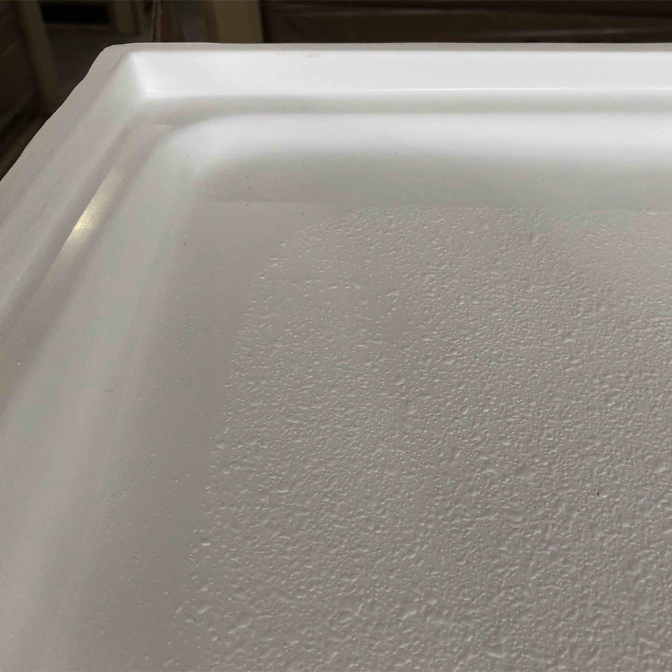Cast Cultured Marble Rectangular Shape 60''x32''x4'' Trench Drain Shower Pan Shower Base Tray for Hotel Apartment Bathroom