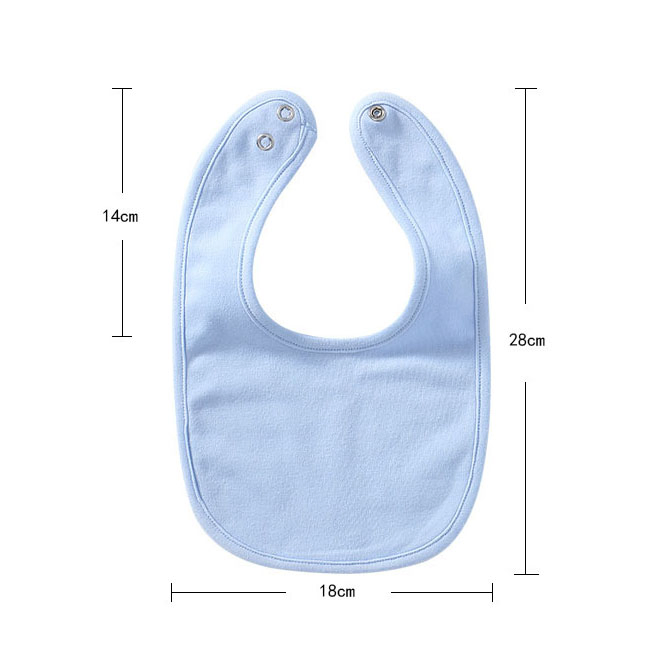 Customizable Bulk Order Soft Plain Cotton Baby Bibs Thick Drool Bibs for Newborns Infants Unisex Baby Bandana Bibs