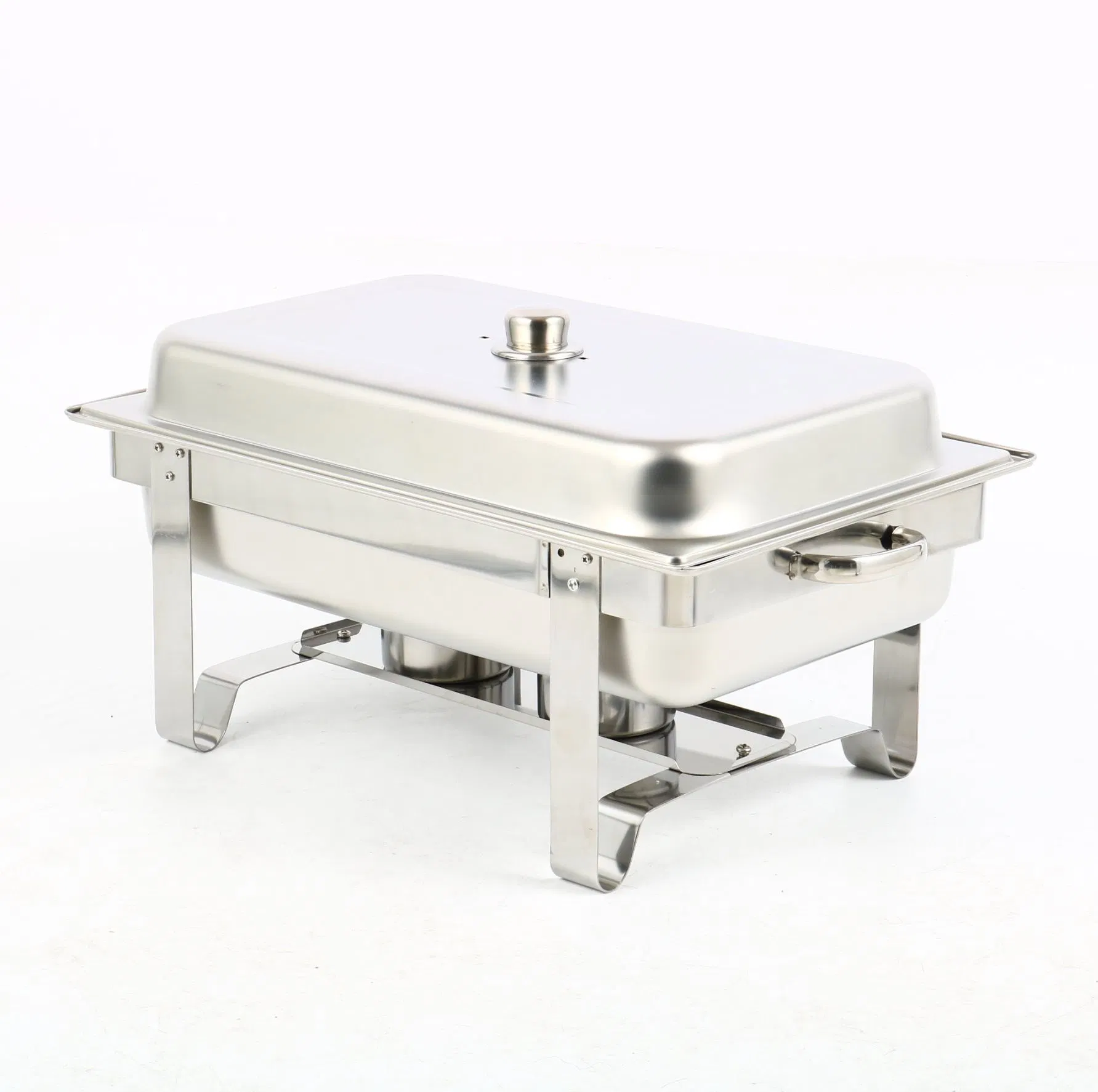Economical Stainless Steel Rectangular Chafing Dish Buffet Stove with Metal Lid