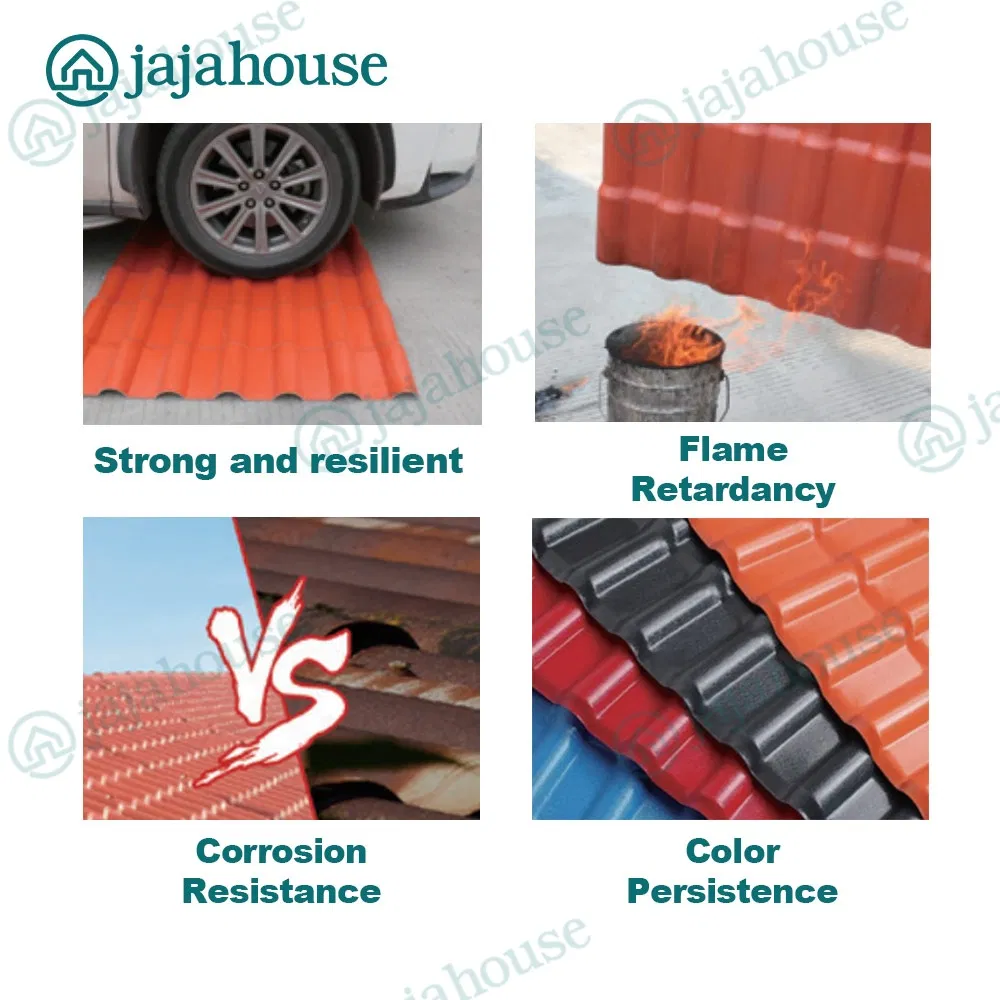 Synthetic Spanish Roofing Sheet B1 Fireproof Roma PVC Roof Sheets ASA Resin PVC Plastic Roof Tiles