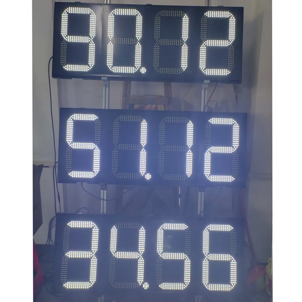 Mexico Outdoor 18inch 88.88 LED Gas Price Digital Sign Large LED Gas Station Price Sign 7 Segment Digit LED Gas Price Display Screen