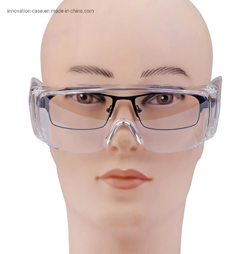 Inno-Aj001 Full Transparent Clear Lens Safety Glasses, Anti-Impact, Dust-Proof and Anti-Fog