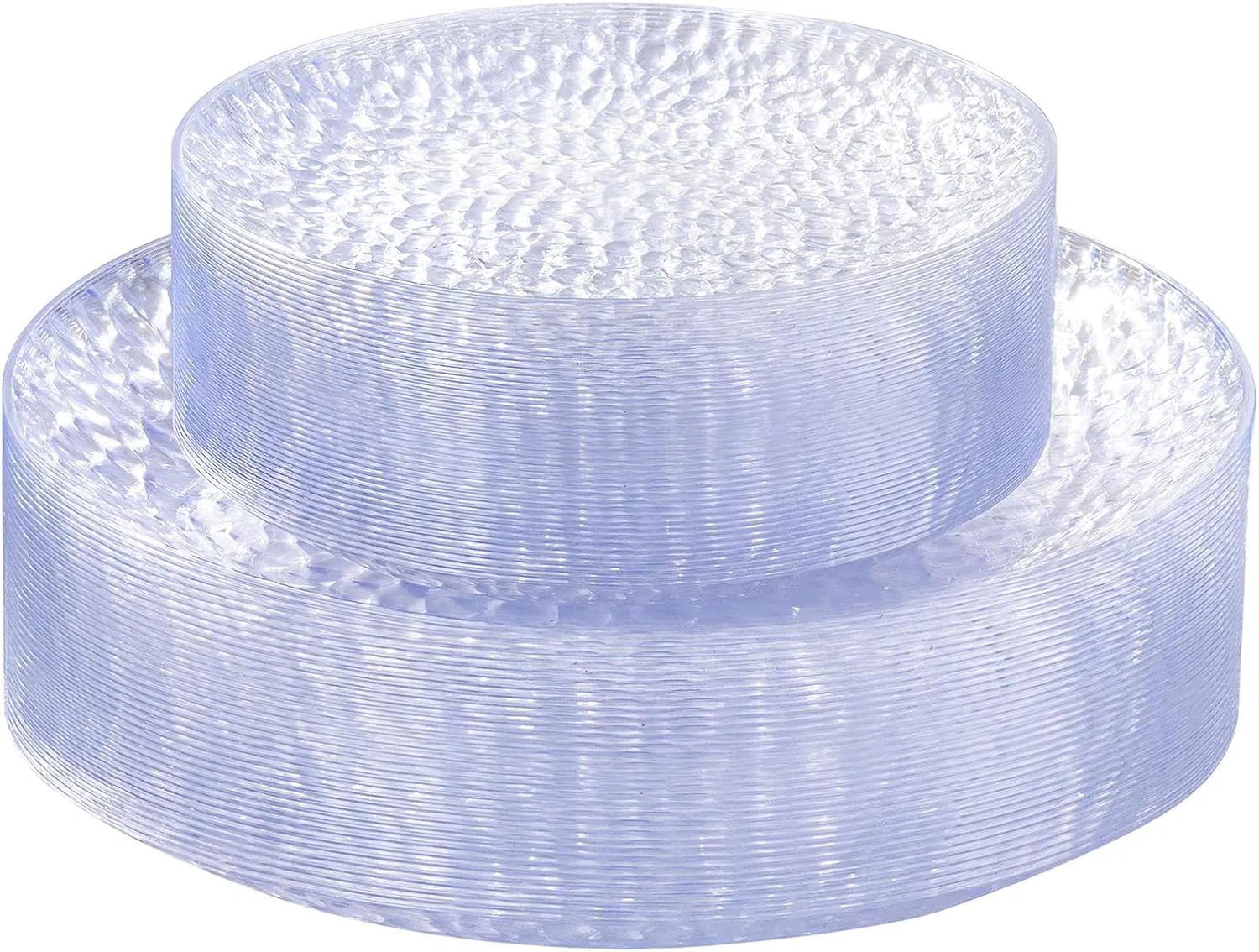 Clear Plastic Plates Hammered Disposable Party Plates Dinner Plate