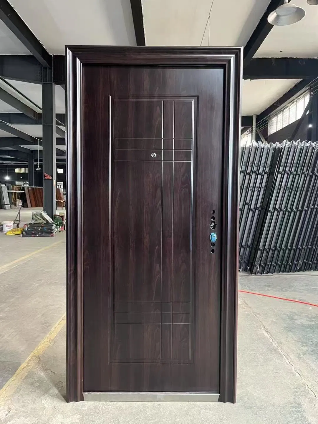 New Wooden Like Entry Panel Russian Turkey Steel Security Door