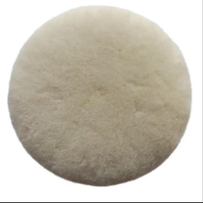 5 Inch Lambs Wool Polishing Pads with Hook and Loop Back, Soft Sheepskin Buffing Pads for Vehicles