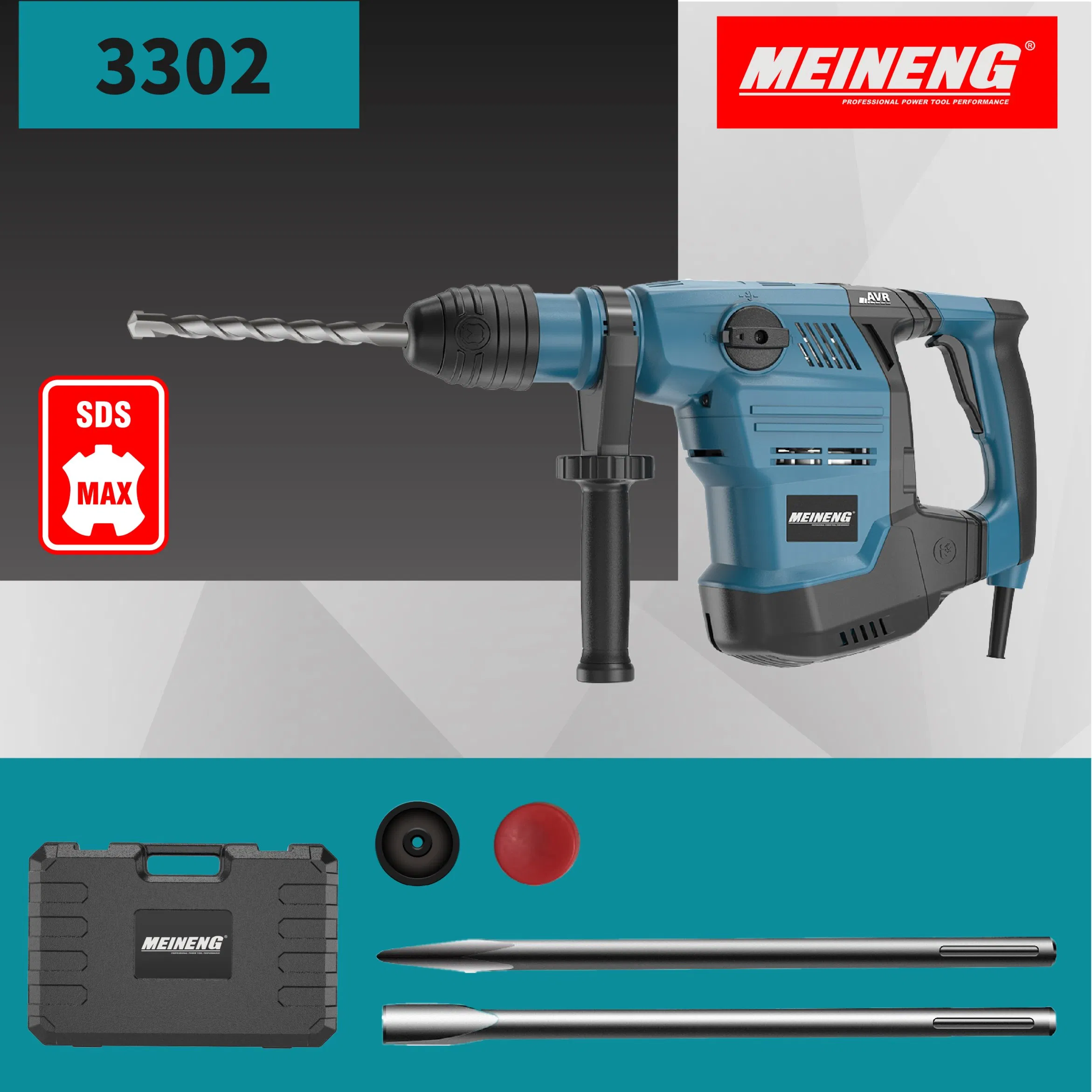 Перфоратор MEINENG 3302 SDS-PLUS, 1600Вт, 12Дж