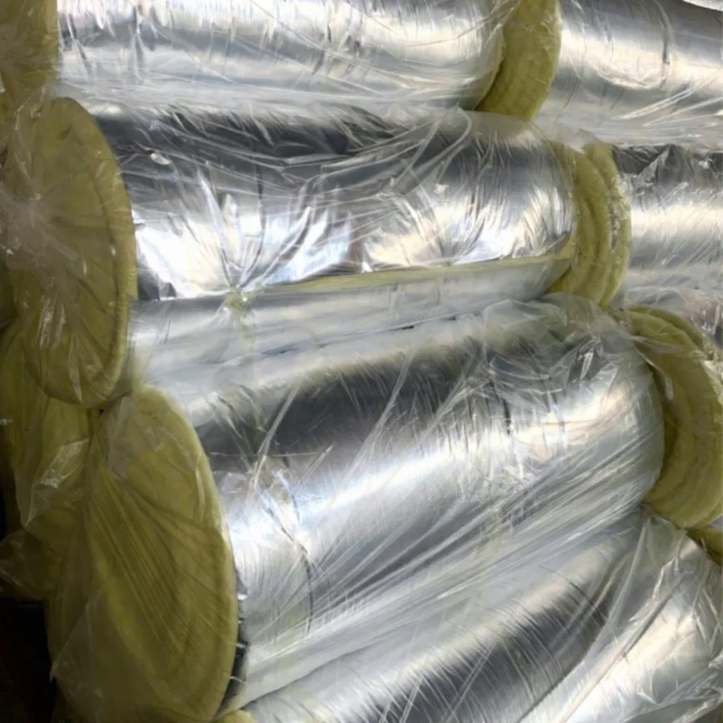 Save Industrial Desiqn Style Insulated Glass Wool Pipe Aluminum Foil Thermal Fiber Heat Resistant Material for Air Conditioning