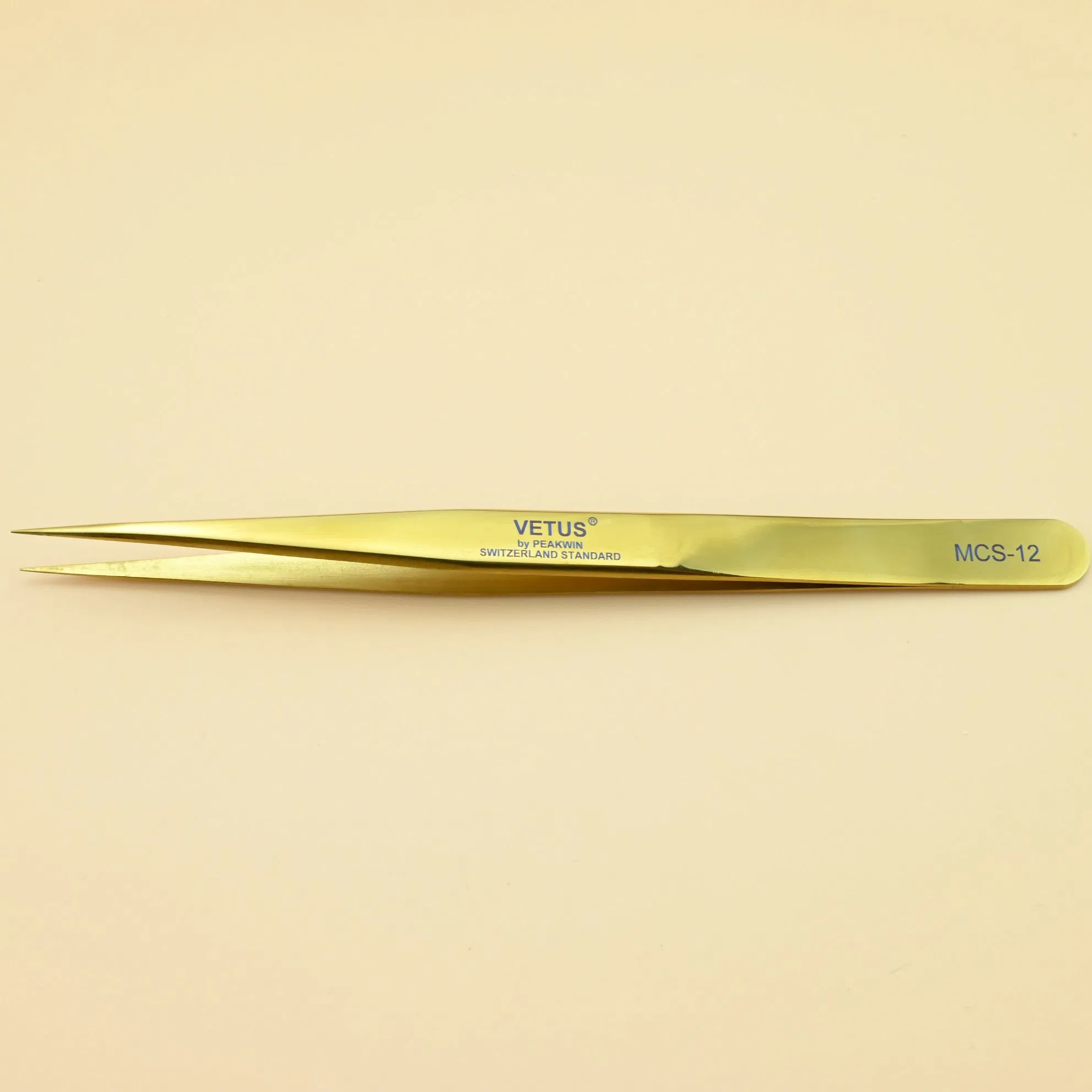 Mt Lashes Wholesale OEM Beauty Salon Daily Use Beautiful Champagne Eyelash Precision Tweezer