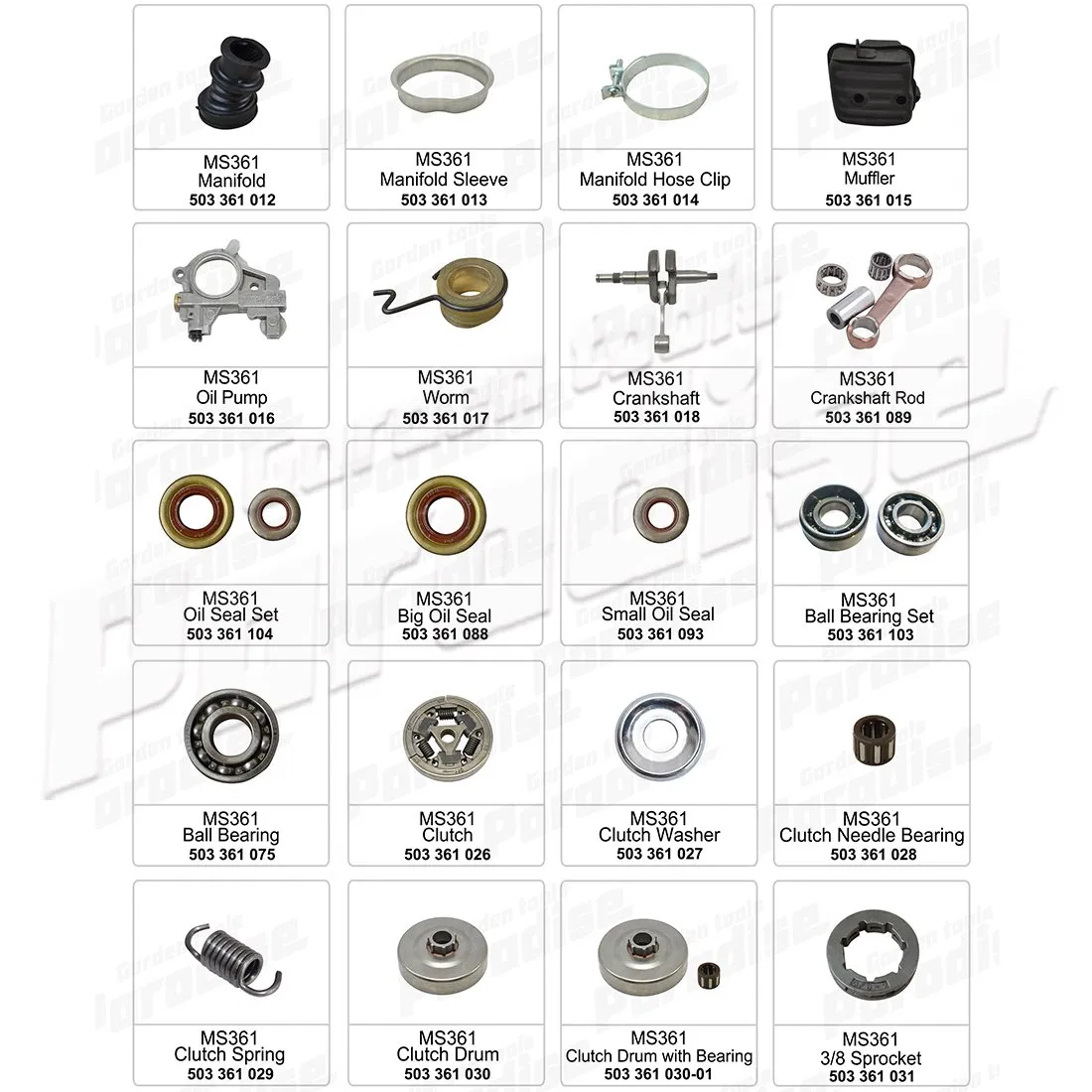 MS361 Carburetor Repair Kit Model B Chainsaw Spare Parts Fit for STL