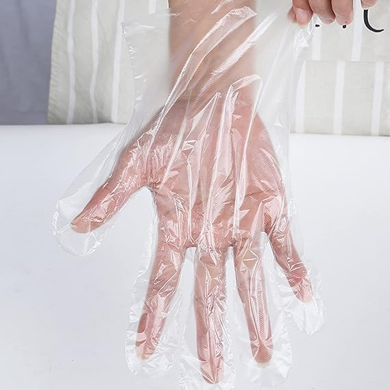 Custom Poly Household Waterproof Kitchen Cleaning Powder Free PE Gloves
