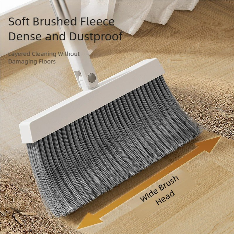 Stainless Steel Handle Broom and Dustpan Set for Effortless Cleaning