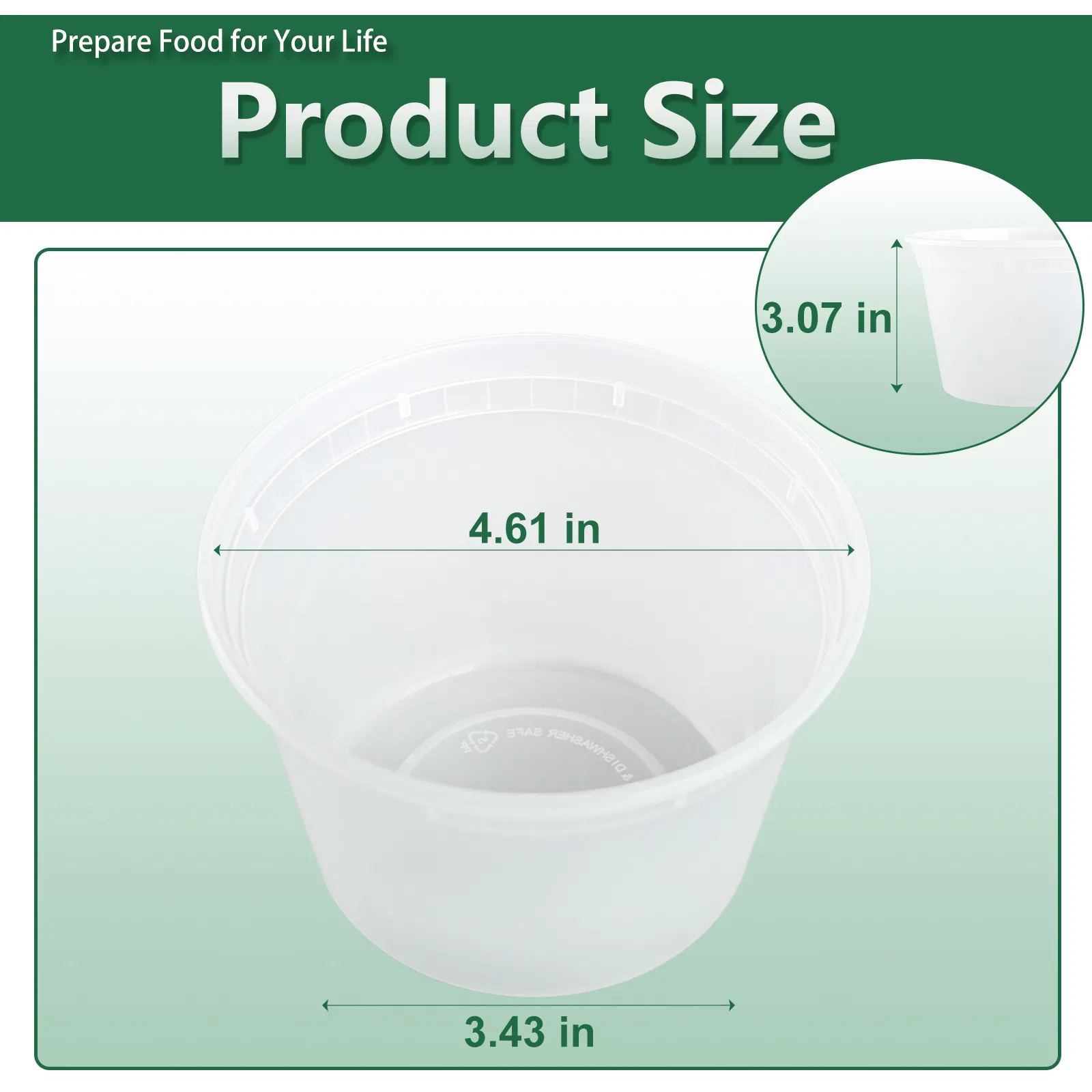 Пластиковые контейнеры для еды одноразовые, 25г
