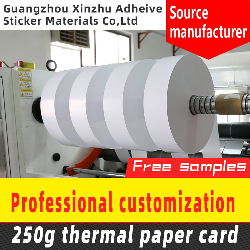 250g Thermal Paper Card Thermal Adhesive Sticker Material Label Rolls Sticker Material