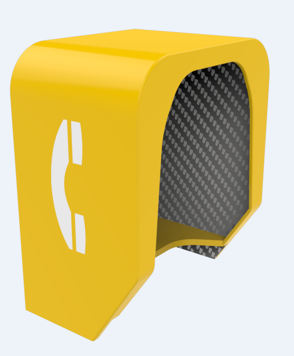 Fiberglass Telephone Hood, Acoustic Telephone Hood, Outdoor Acoustic Hood 23dB