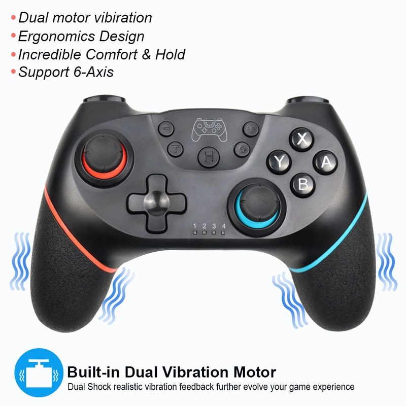 New Design 2.4GHz Wireless Joysticks Game Controllers Six-Axis Gyroscope Gaming Gamepad for Switch PRO