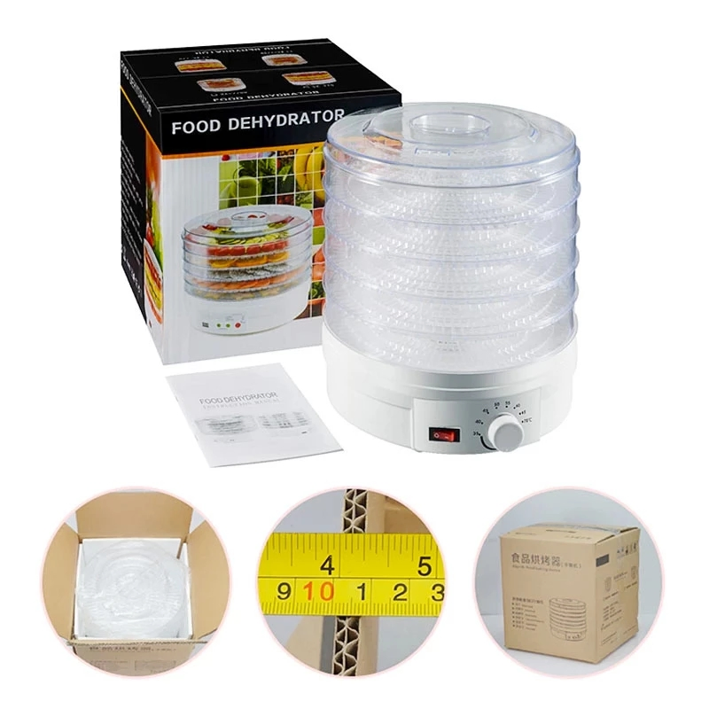 Home Food Fruits Dryer 230W 5 Special Tray Big Space 72 Hours Timer Rotating Food Dehydrator