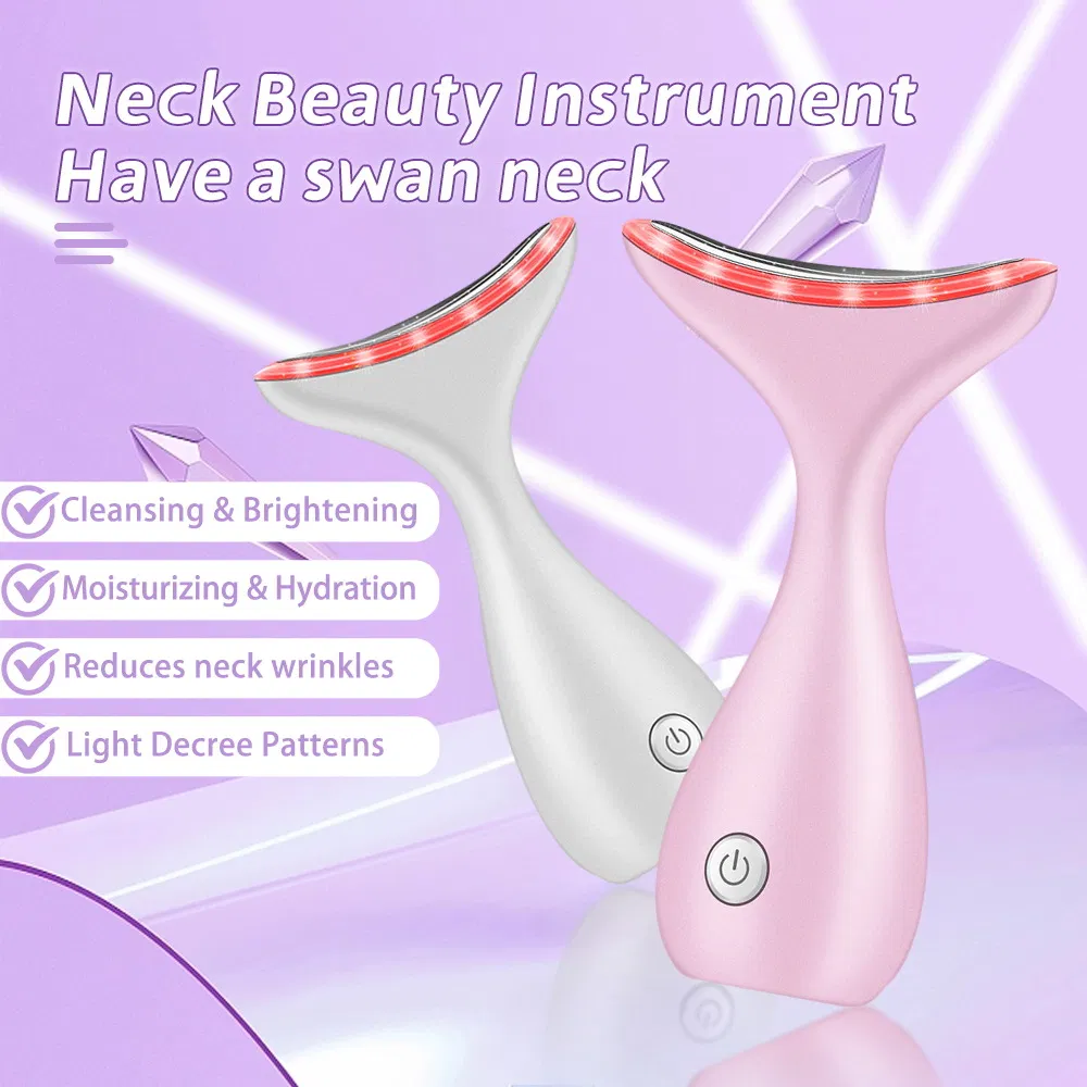 Beauty Neck Instrument Sound Wave Vibration Lift Firming Anti-Wrinkle Beauty Instrument Remove Neck Line Instrument Face and Neck Care Color Light Light Wrinkle