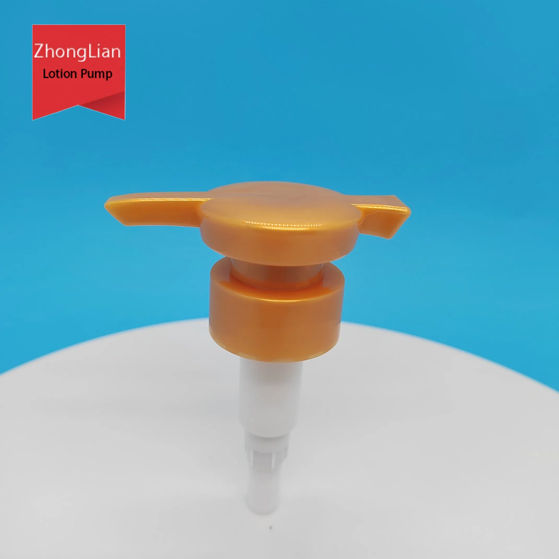 Custom Shining Gold 28/410 33/410 Output 4ml Plastic Lotion Pump for Shampoo Bottles