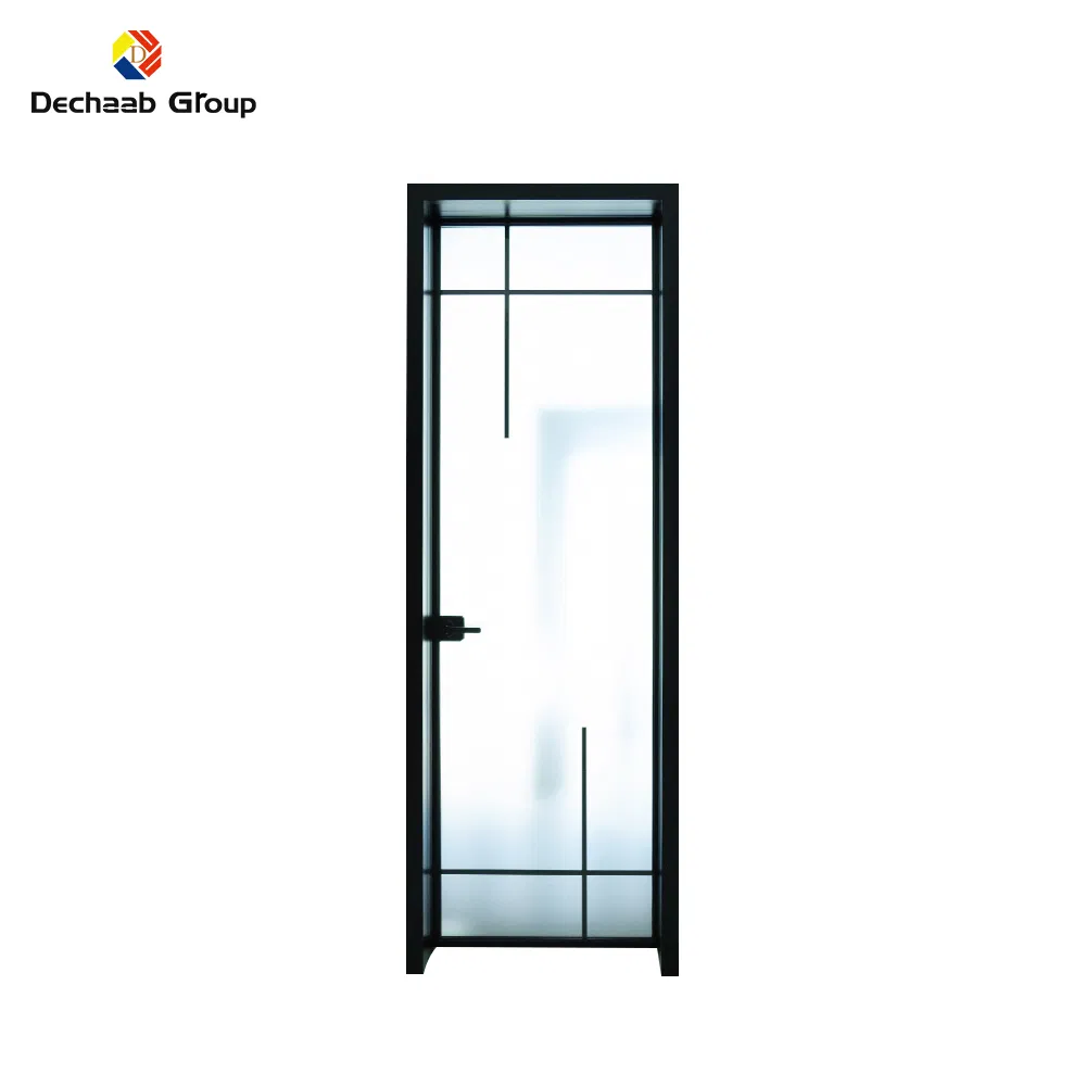 Interior Glass Hinge Swing Aluminium Doors Glass Bathroom Door