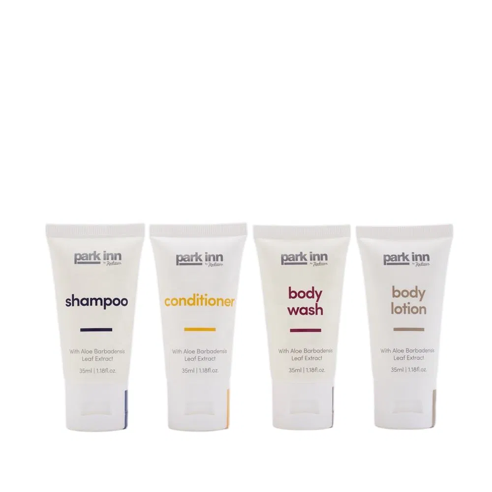 All-in-Kit Hotel Supplies and Toiletries for Guest Bath Amenities Set Shampoo Conditioner Body Lotion Body Wash Set