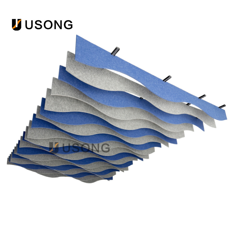 Acoustic Ceiling Wave Felt Panels - B1 Fire Safety, Usong Quality